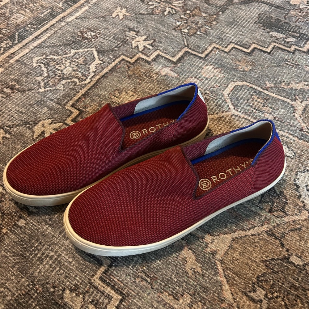 Rothy's Burgundy Slip-On Loafers